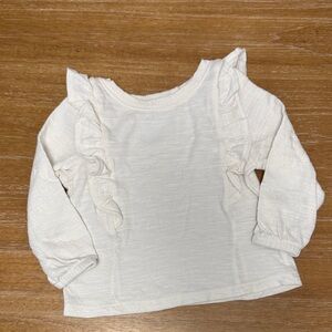 Cat & Jack White Ruffled Kids Top